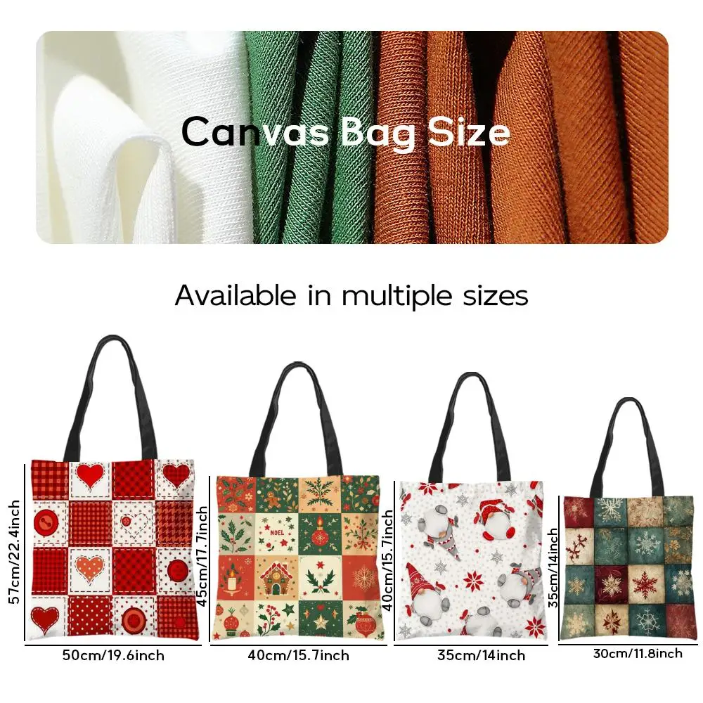 Colored checkered everyday style pictures Storage Bags Tote Bag Travel Summer Beach Shoulder Bag Reusable Grocery Shopping Bag