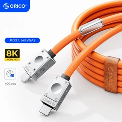 ORICO 240W USB 4 Cable USB C to USB C Cable Fast Charging 40 Gbps Data Transfer 8K 60Hz HD Display for MacBook Pro iPad Samsung