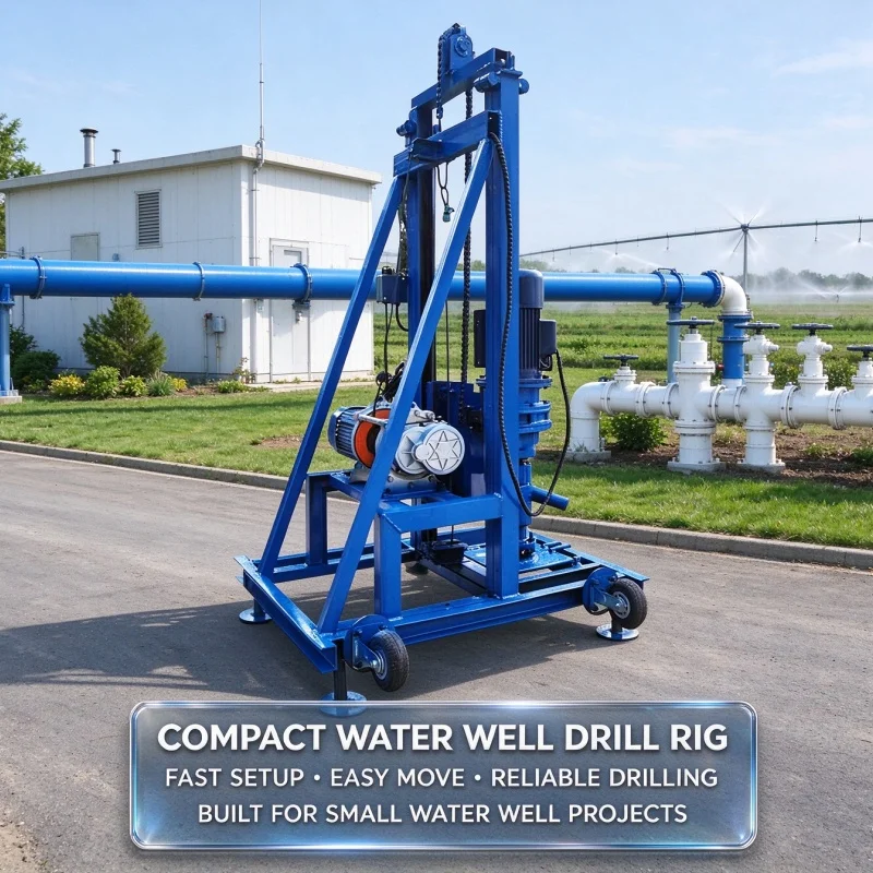 Customized Hot Popular Small Movable Borehole Drilling Rig, Water Well Drilling Equipment for Family Farm