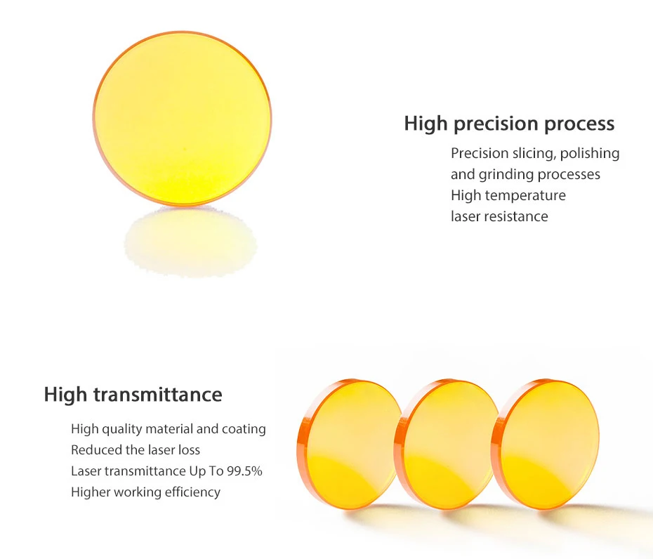 Factory Sale ZnSe CO2 Focus Lens for CO2 la ser Engraver CVD PVD F=38.1/50.8/63.5/76.2/101.6  Dia=12/15.5/18/19.5/20/25.4
