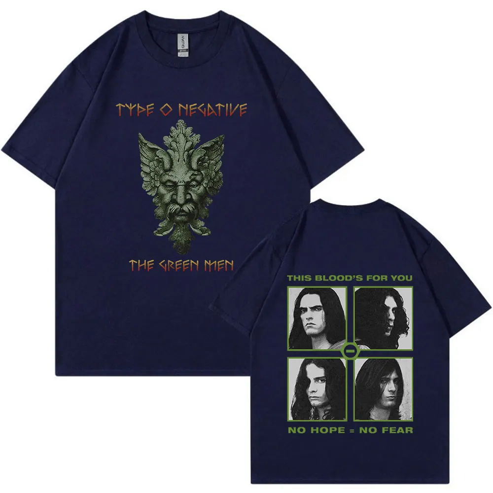 Rock Band Type O Negative The Green Man T Shirt Gothic Metal Short Sleeve T-shirt Men Vintage Hip Hop Oversized T Shirts Unisex