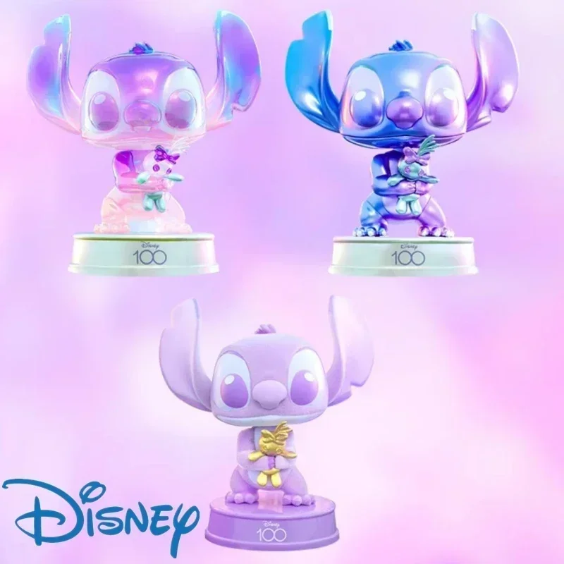 13cm Disney Anime Figure Lilo & Stitch Purple Cosbaby Exclusive Model Dolls Collection Cartoon Statue Decor