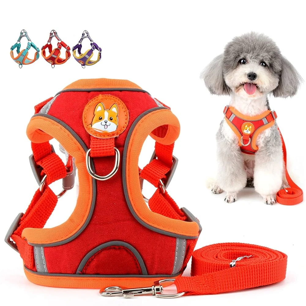 Correa de Pecho Ajustable para Perros y Gatos, Paseo Cómodo, Material de Nailon Ergonómico y Seguro