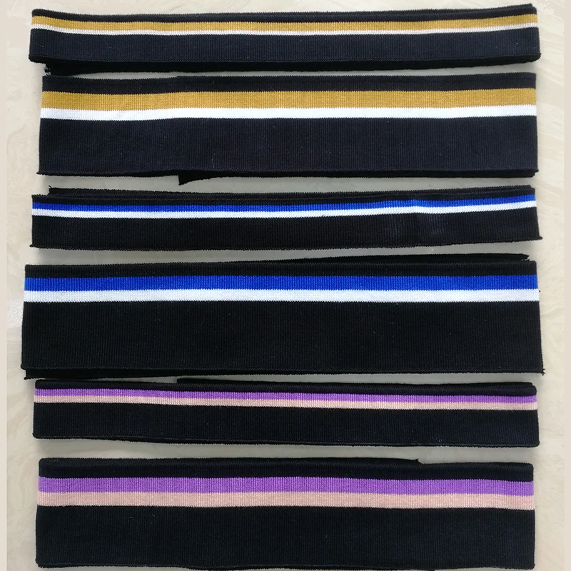 

JIETAI-Black Stripe Rib Fabric, Mercerized Cotton, DIY Sewing, Telas Cloth Accessories, Collar Costura Tissues, Soft Top Grade