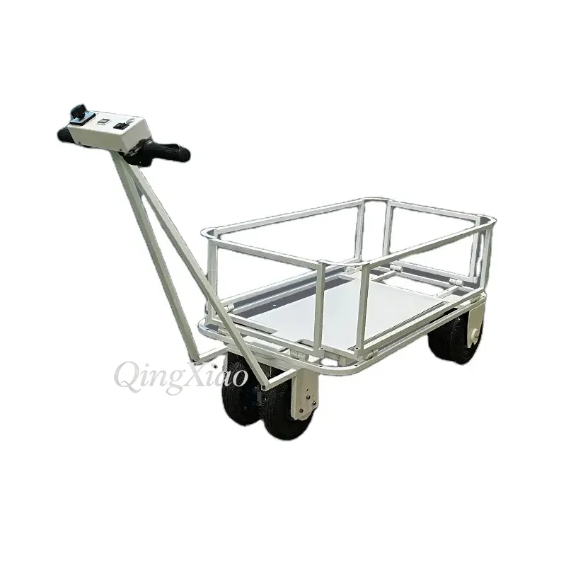 Four Wheel Steel Cargo Cart Heavy Duty Foldable Hand Trolley Stable For Outdoor Logistics Cargo Transfer And General Moving Jobs