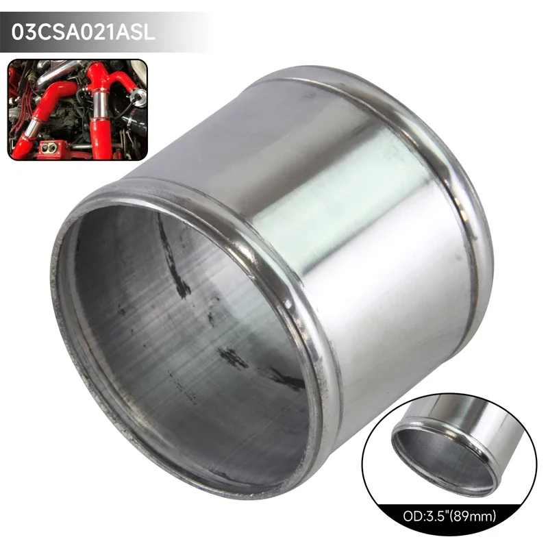 Gerade 80–102 mm 3,15–4,0 Zoll Rohrleitungsrohr Ladeluftkühler Turbo Ansaugluftleitungen L = 76 mm Schwarz/Silber