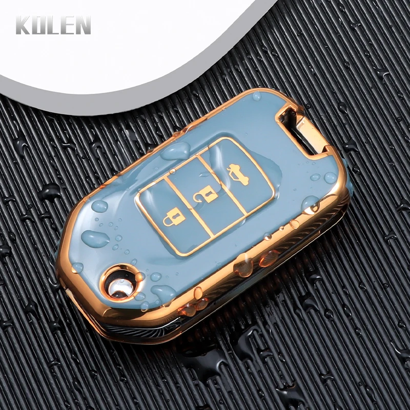 TPU Car Flip Key Case Cover Shell Fob For Honda Civic HRV CRV XRV CR-V Crider Odyssey Pilot Fit Accord 2 3 Buttons Accessories