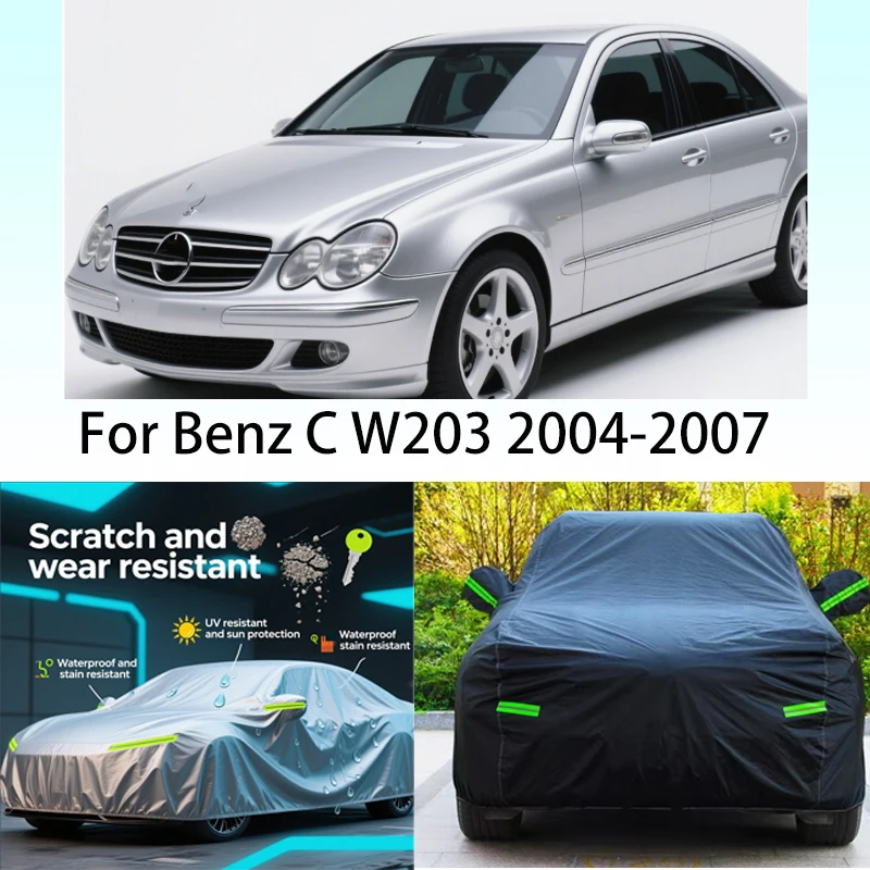 

Car Cover Protection Sunscreen Heat Insulation Dust Resistant Scratch For Mercedes-Benz C W203 2004-2007Car Exterior Accessories
