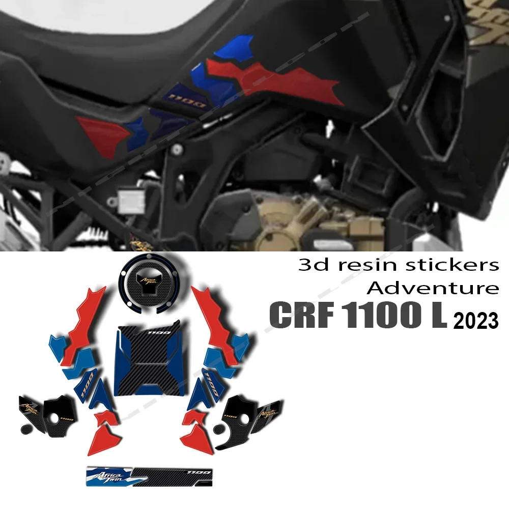

Для Honda CRF 1100L Africa Twin Adventure Sports 2024 мотоцикл 3D наклейка из эпоксидной смолы защитный комплект