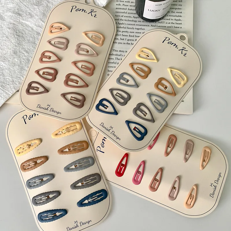 

Kids Hair Accessories Set, Latte Color Star Heart Bobby Pins, Small Snap Clips for Girls, Bulk Export Hair Clips