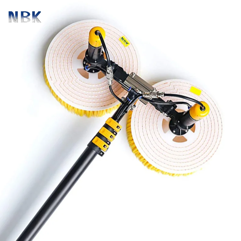 High Quality 3.5M/5.5M/7.5M Electric Rolling Roof Solar Panel Cleaning Brush Water Wash Rotary Snow Brush