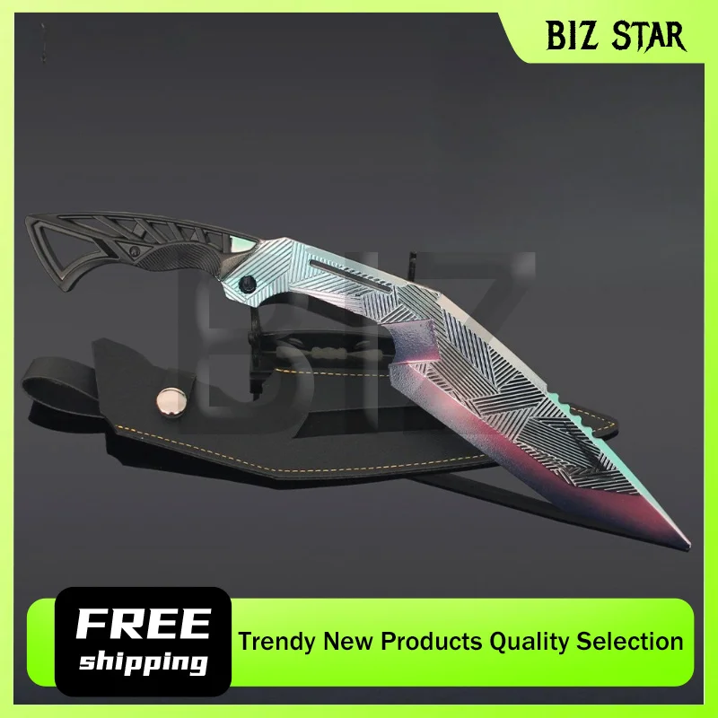 30cm/8.11in arena breakout jogo periféricos cem forjados nepalês punhal coldre versão corpo machado espada arma de metal modelos presentes