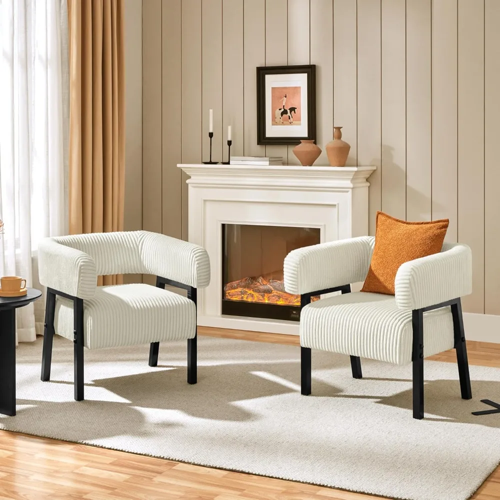 

Modern Upholstered Armchair, Cozy Leisure Chair with Pocket Coil Seat for Living Room, Bedroom, Reading Nook