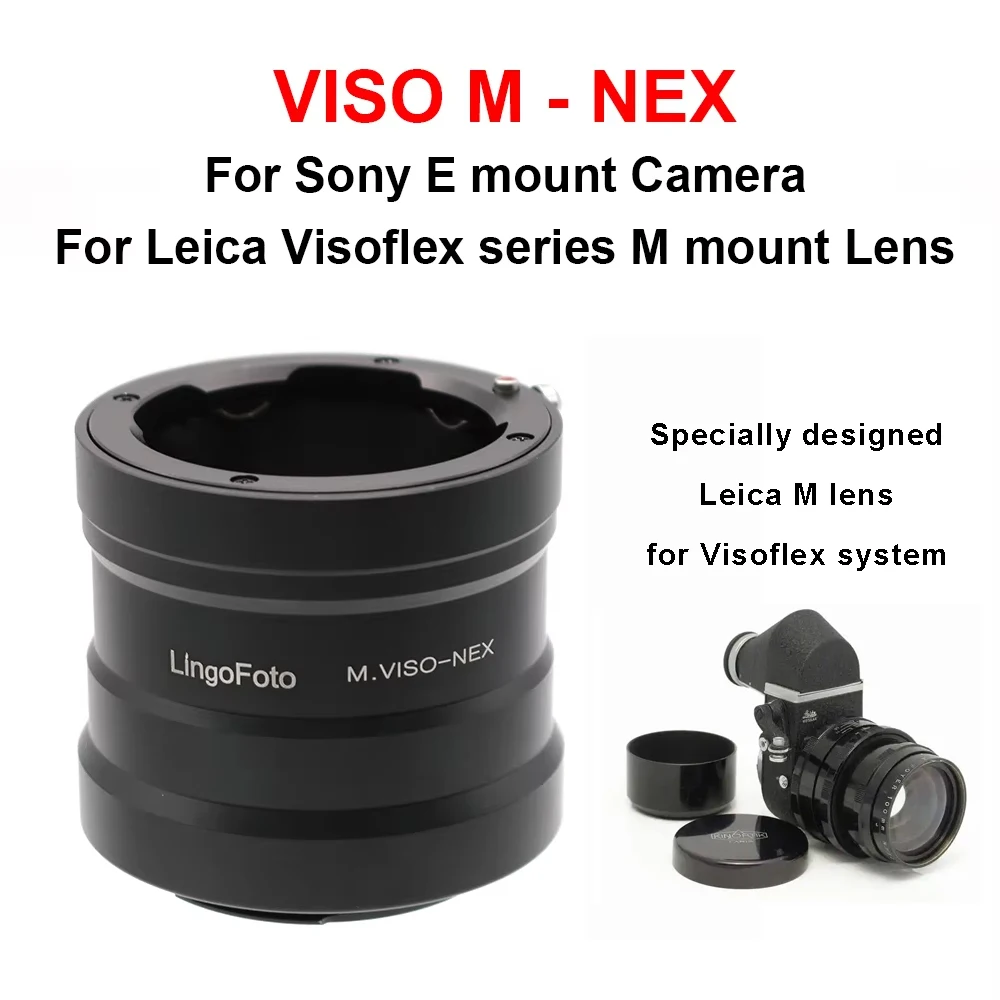 VISO M - Anillo adaptador de montura NEX para lentes de montura Leica Visoflex System M a cámaras Sony E mount series A7/A7r/A7s/A6000, etc.