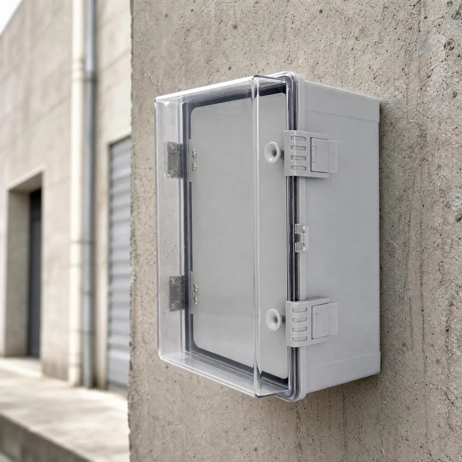 Outdoor Electrical Distribution Enclosure with Mounting Plate Dustproof Wall-Mountable Electrical Box with Hinged Door