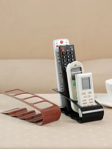 4 Compartment Remote Control Organizer Creative Desktop Storage Rack Plastic Holder Multi Purpose Desk Organizer