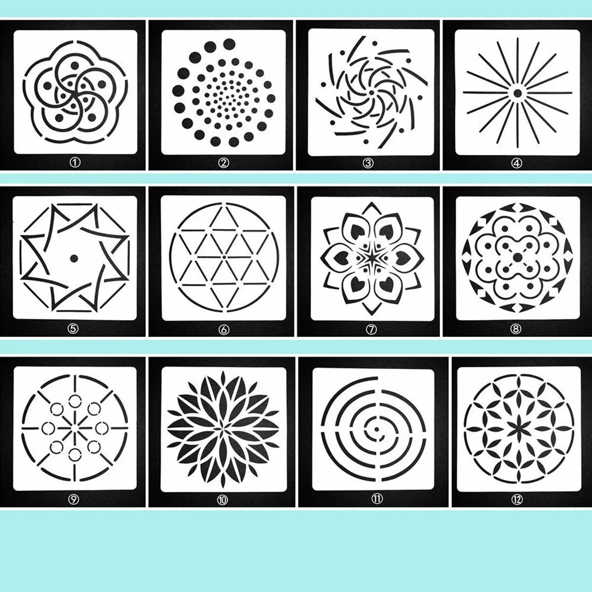 

1 Set Mandala Dotting Painting Templates Stencils Set for DIY Painting Art Projects Craft (Mixed Style)