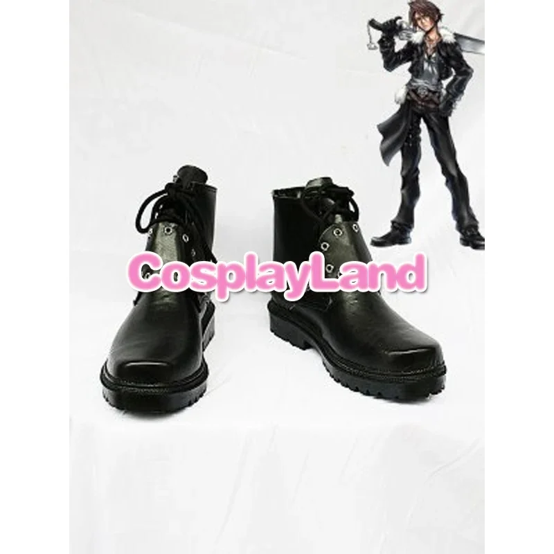

Final Fantasy VIII Squall Leonhart, черные ботинки для косплея, обувь для игр, вечерние ботинки для косплея, мужская обувь на заказ для взрослых