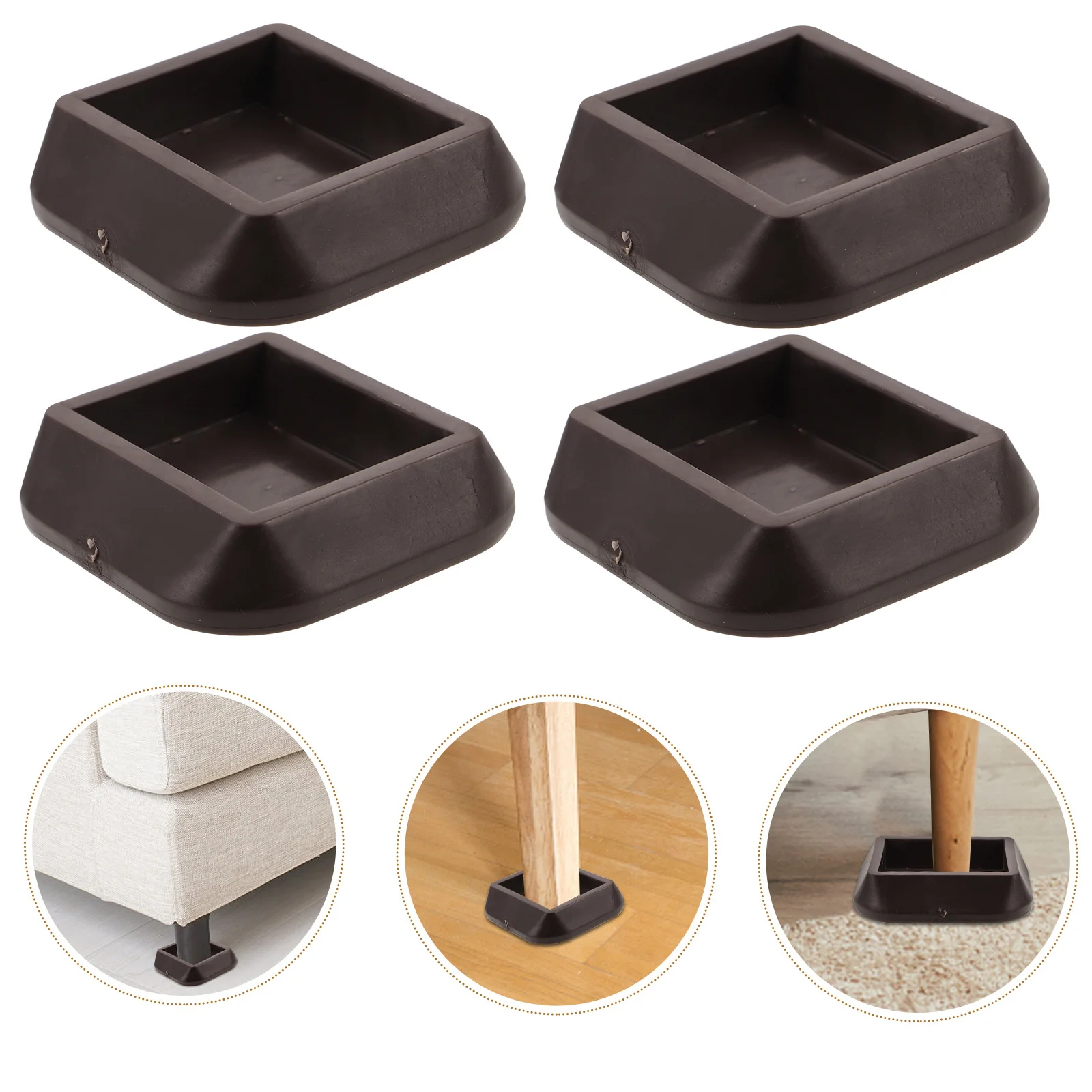 

8Pcs Furniture Stoppers Silicone Wheel Stops Non Slip Caster Pads for Sofa Bed Chair Floor Protection Quiet Use
