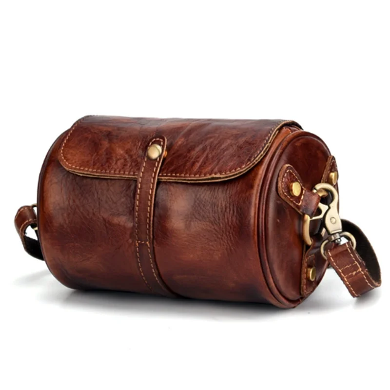 Genuine Leather For both men women Shoulder Crossbody Bags Casual Vintage Small Briefcase Handbags Messenger Flap Phone Clutch