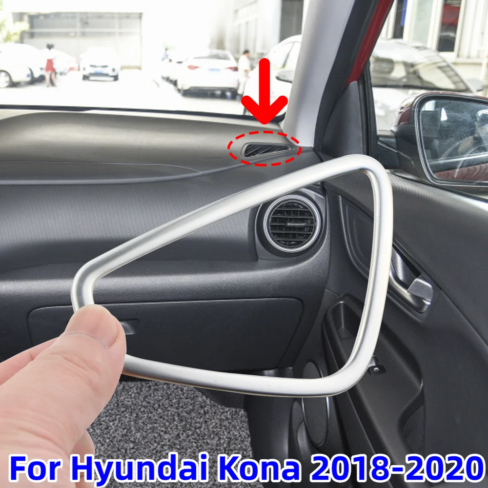 

Для Hyundai Kona Kauai SUV 2018-2020 автомобильный передний кондиционер, вентиляционная крышка, накладка на розетку переменного тока, рамка, аксессуары для интерьера
