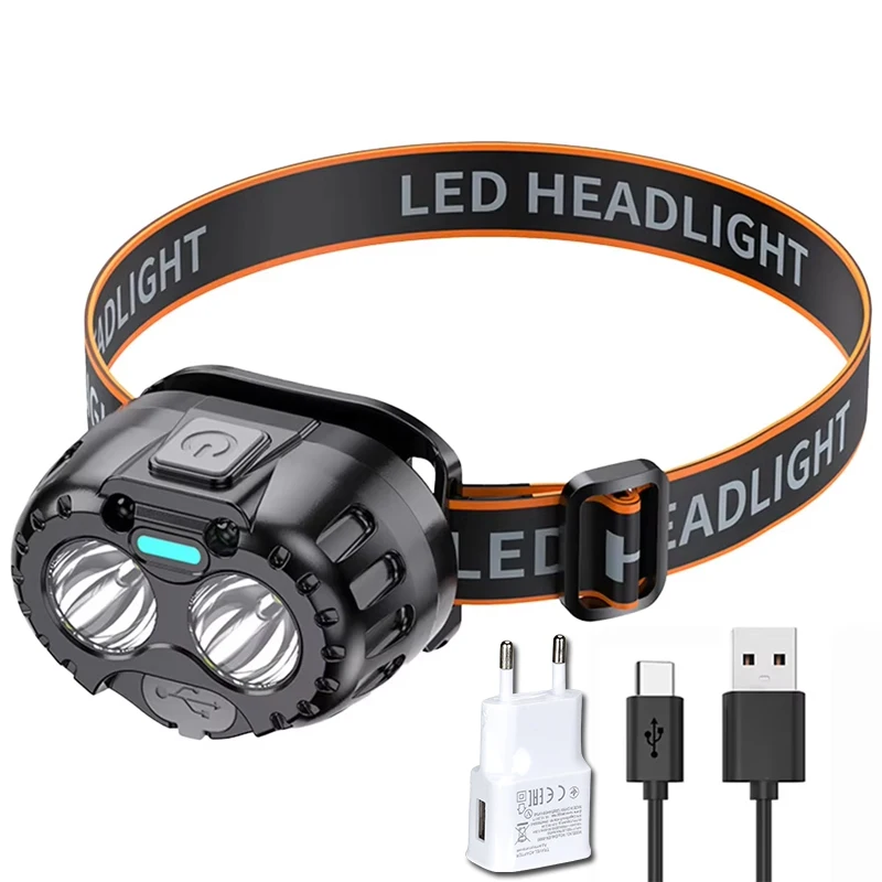 Krachtige LED-koplamp IPX4 waterdichte noodzaklamp 250LM XPE LED-koplamp 500mAh voor buiten vissen kamperen wandelen
