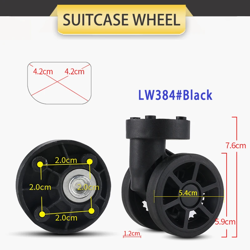 Roda de rolamento de carga resistente ao desgaste para o reparo da mala, acessórios destacáveis da mala, rodízio da bagagem, reparo da mala