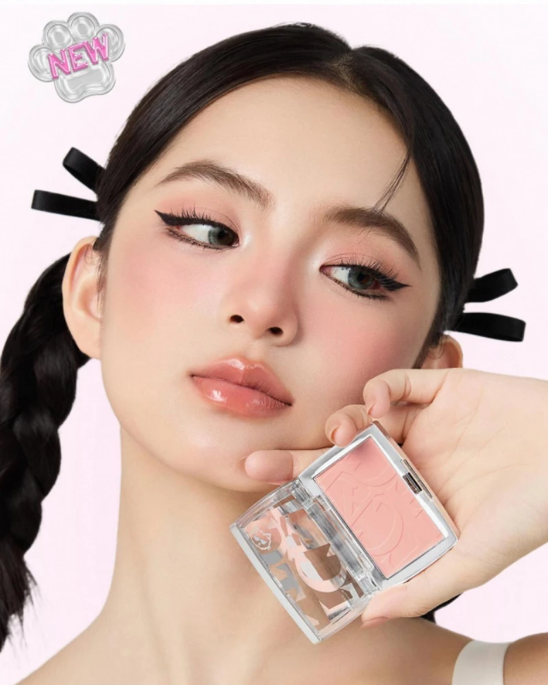 NEIYOU Embossed Powder Blush Peach Pink Coral Tint Relief Blush Palette Brown Cheek Contour Rouge Cosmetics Face Makeup