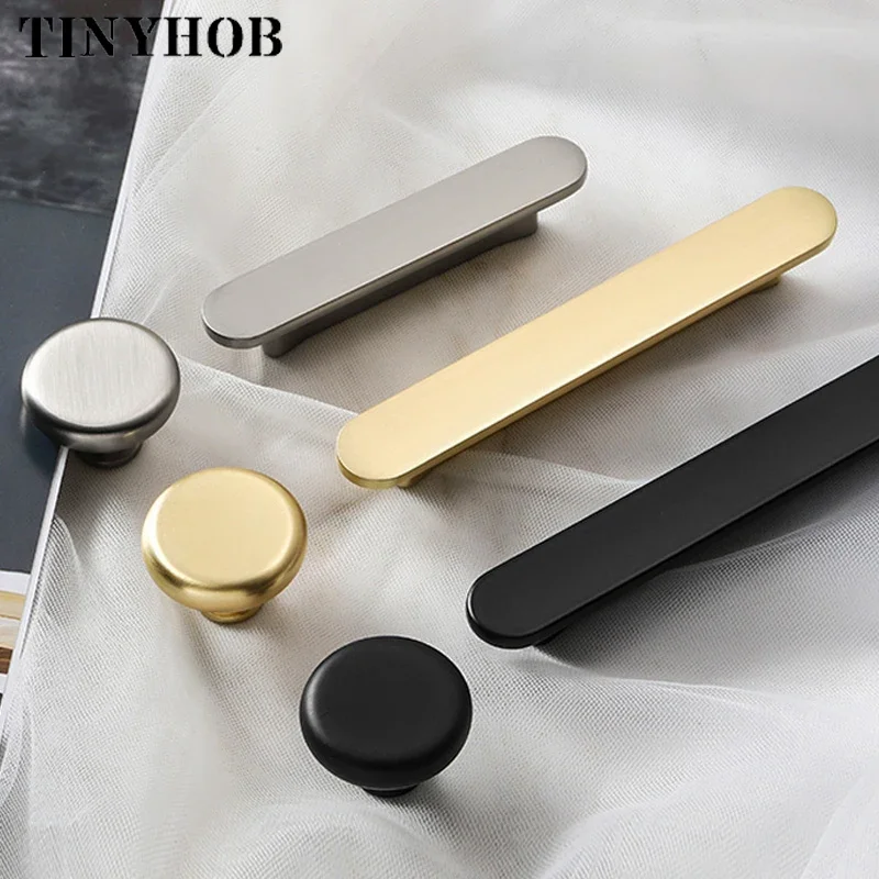 Modern Style Black Simple Zinc Alloy Handle Round Cabinet Bookcase Handles for Cabinets and Drawers/ Kitchen Furniture Handle