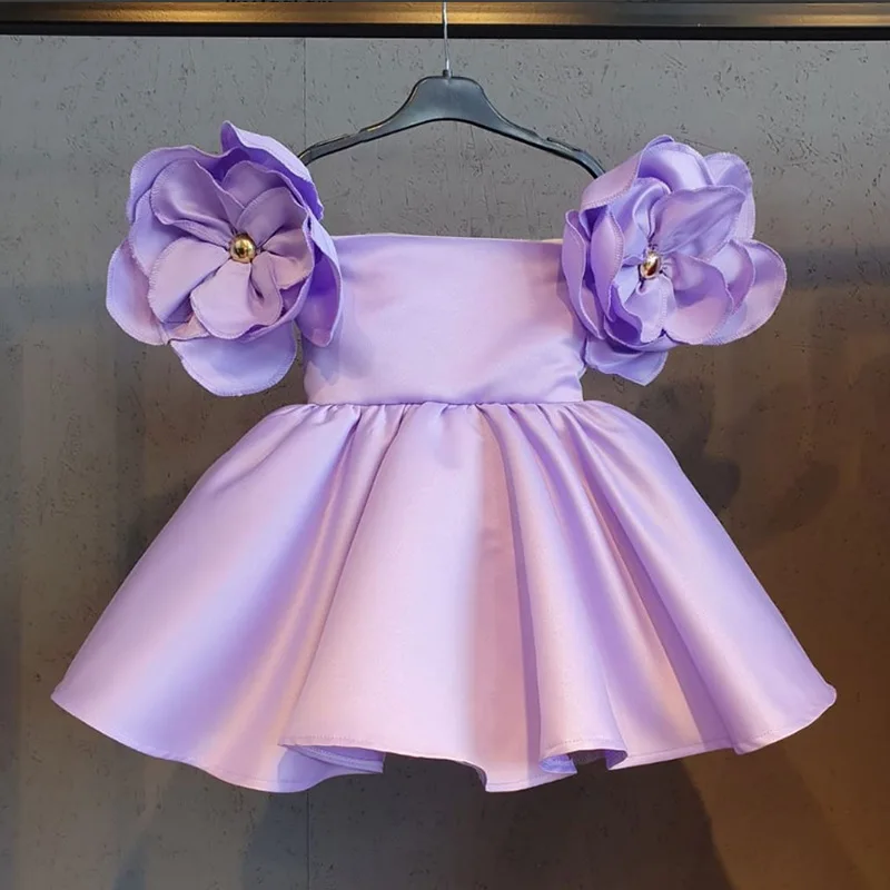 Vestido de flores para niña, vestido de bautismo de bebé para fiesta de cumpleaños de primer año, disfraz de princesa de Navidad, novedad