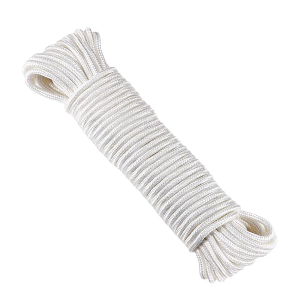 6mm Nylon Flagpole Rope Halyard – Weatherproof, Rot-Resistant for Flags, Camping & Clothes Drying
