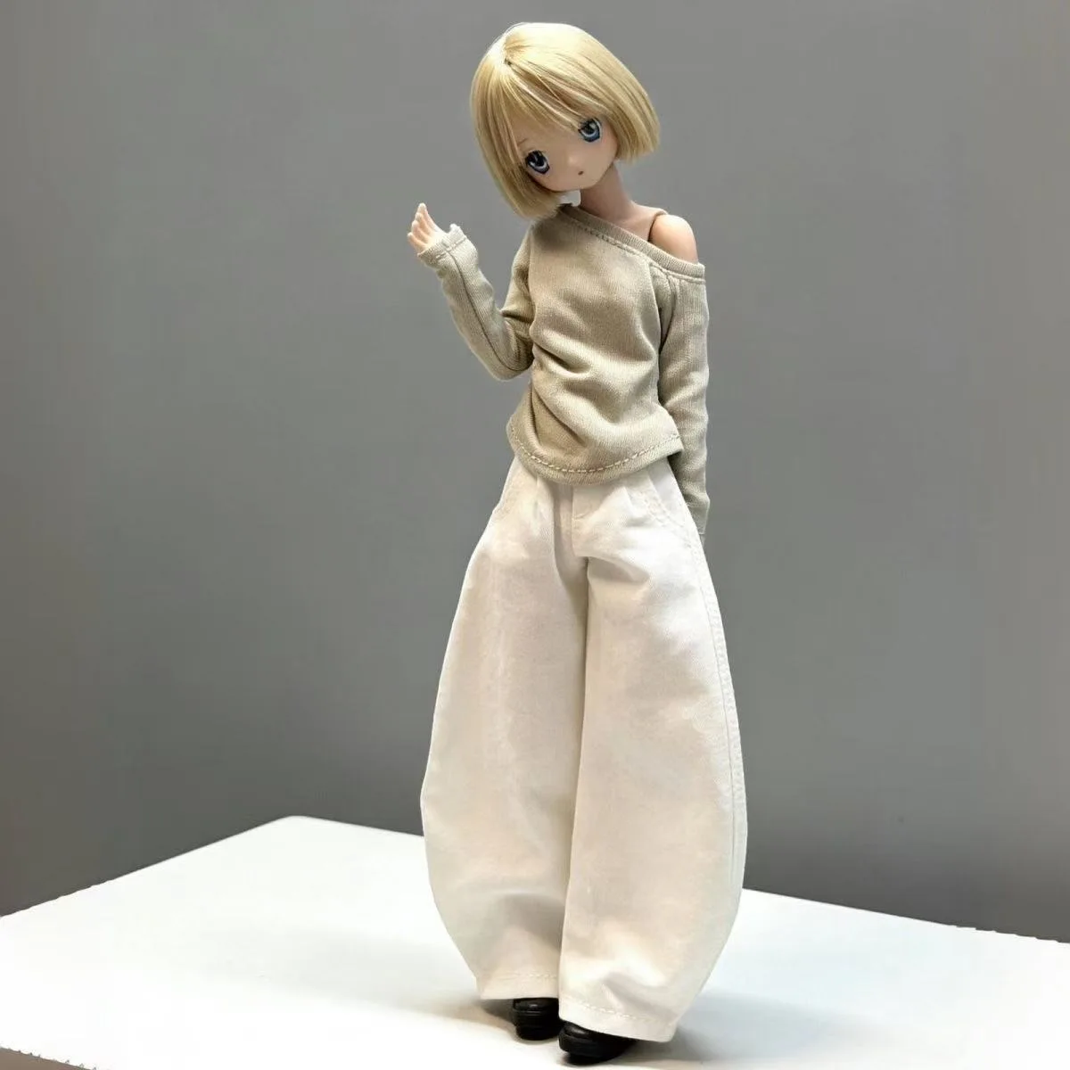 1/6 BJD Doll Clothes Accessories Y2K Wasteland Style Off‑Shoulder Top+Curved Knife Pants Outfit For OB22/OB24 BJD Blythe Azone