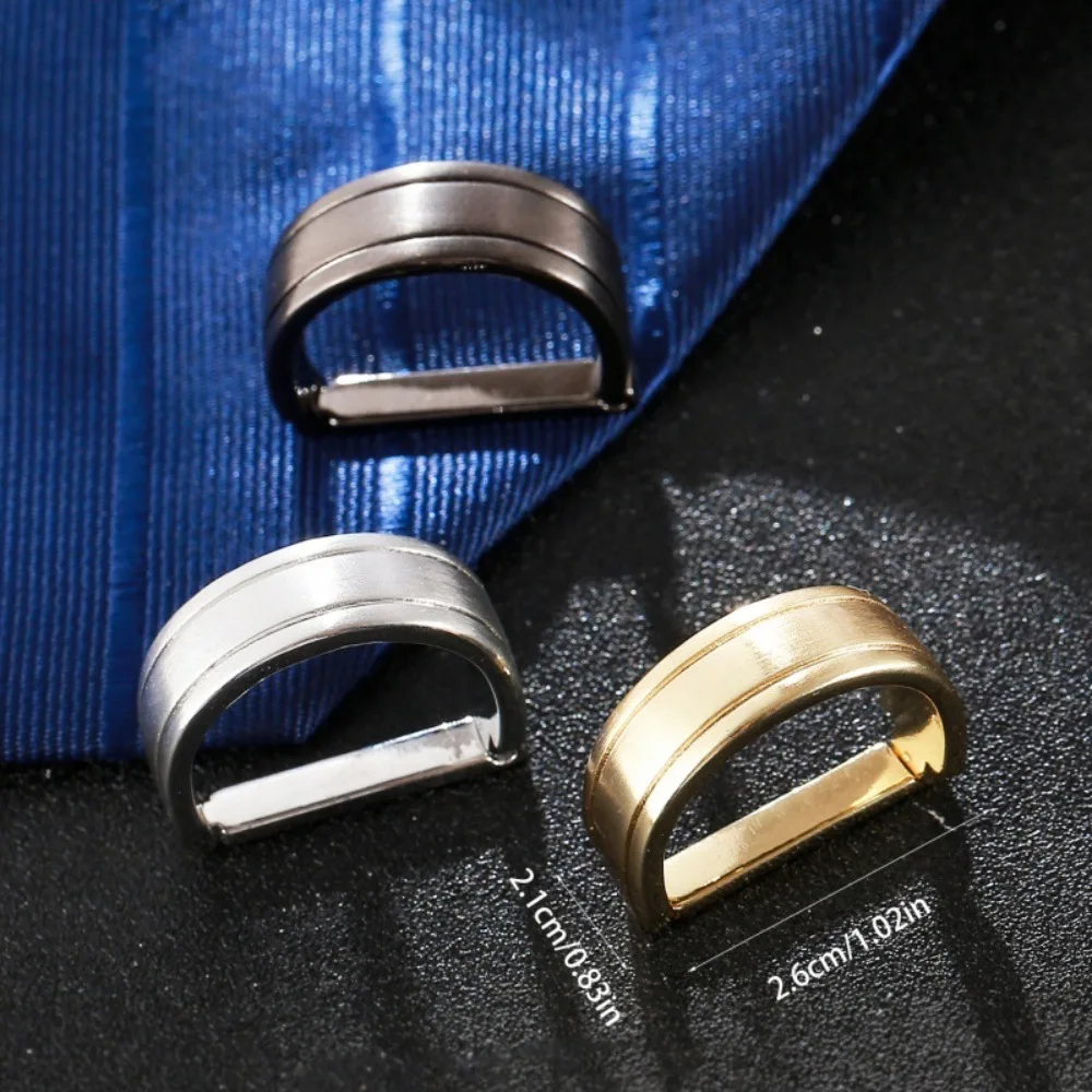 1PCS Cross-border Hot Seller New Copper Electroplated Brushed D-Shaped Tie Buckle Simple Loop