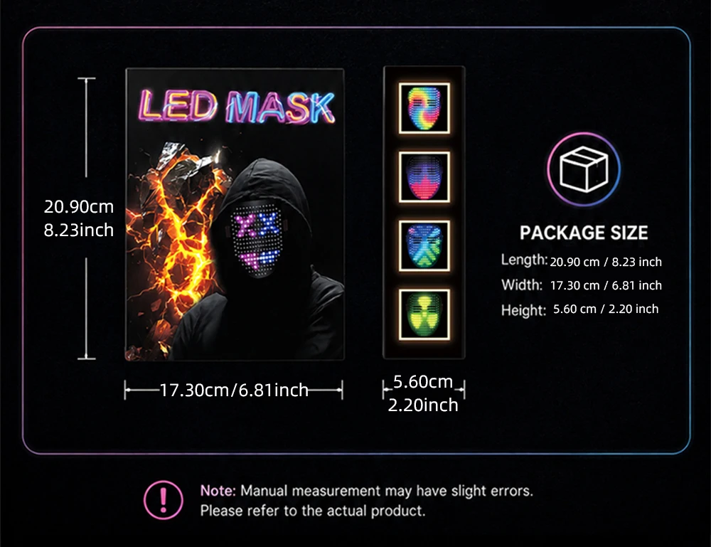 Masque LED à Visages Changeants – Détection de Gestes – photo 8