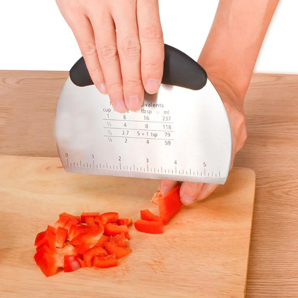 

Набор инструментов для выпечки, резак для теста из нержавеющей стали с измерительной шкалой для печенья, торта, кекса, хлеба, кондитерских изделий, скребок для кухни