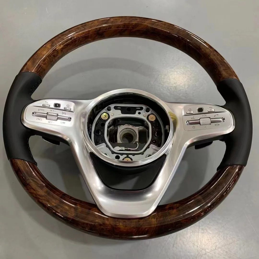 Mahogany steering whe for Maybach Mercedes-Benz W167 W177 W190 W205 W206 W213 W217 W222 W223 X253 W290 W292 W463 W464 H243 X243