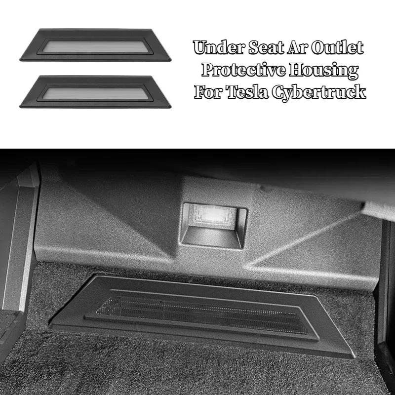 ل تسلا Cybertruck 2024 ABS مكيف الهواء تحت المقعد منفذ صافي قذيفة اكسسوارات السيارات تحت مقعد تنفيس الهواء الغطاء الواقي