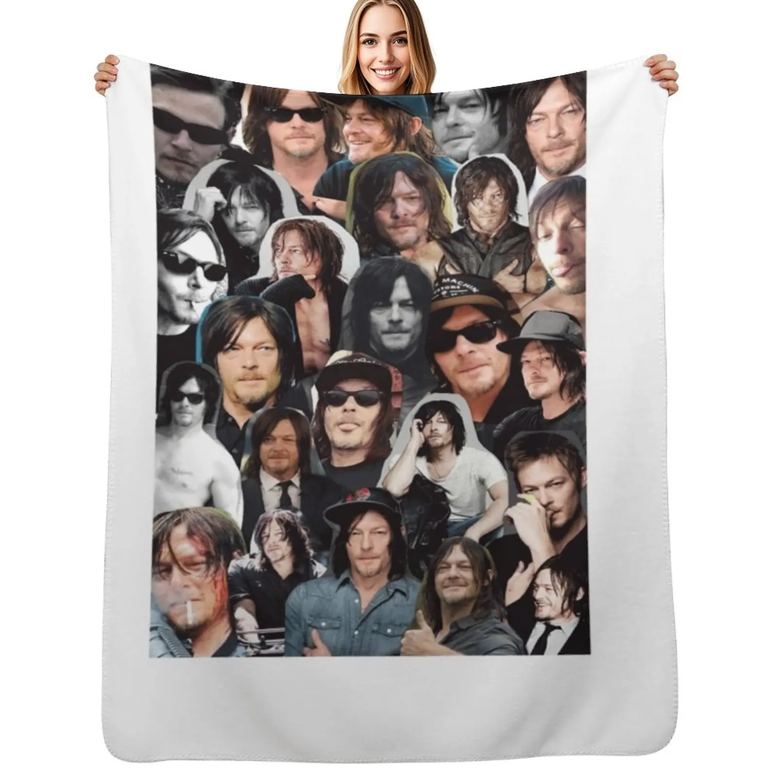 

Norman-Reedus-Collage Throw Blanket Soft Warm Blanket Gift for Grandparents