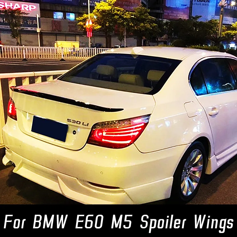 

Rear Trunk Lid Car Spoiler Wings For 2004-2010 BMW 5 Series E60 M5 520i 528i 535i 530i 525i Black Carbon Exterior Accessories