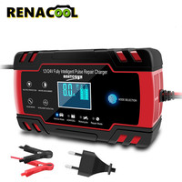 Digital Car Battery Charger 12V 24V 8A Smart Fast Charger Lead-acid Battery Pulse Repair Charger for Car Motorcycle Boat