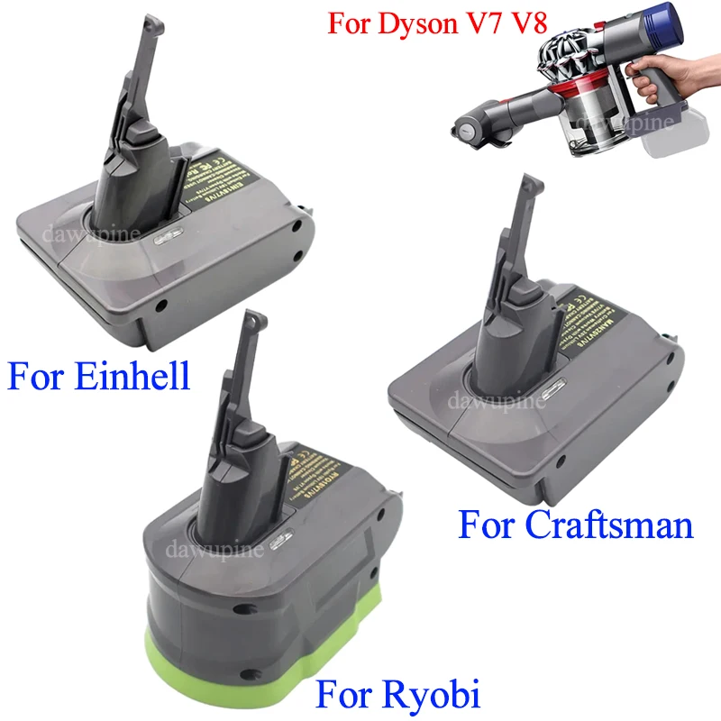 Power Tools Lithium  Battery Adapter Converter for Einhell for Ryobi for Craftsman 18V Battery for Dyson V7 V8 Vacuum Cleaner