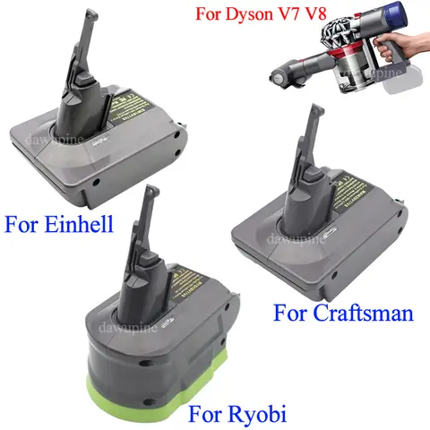 Power Tools Lithium  Battery Adapter Converter for Einhell for Ryobi for Craftsman 18V Battery for Dyson V7 V8 Vacuum Cleaner