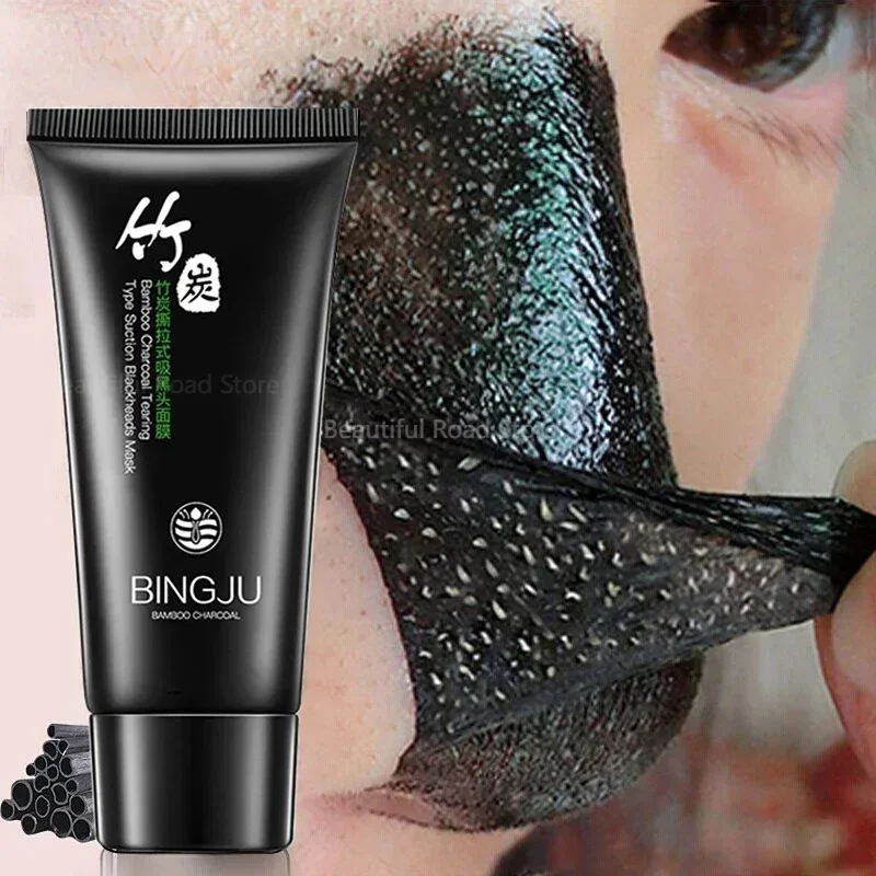 Mitesser entfernen Gesichtsmaske Gesicht entfernen Akne Peeling schwarze Maske Tiefenreinigung Ölkontrolle Black Head Remover MUD MASKE 60G