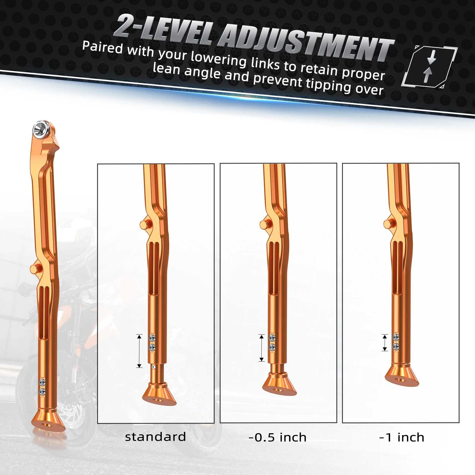 NICECNC For KTM EXC 300 2024-2025 EXCF 350 EXC 450 XCW 300 XCF-W 450 500 XW-F Adjustable Kickstand Side Stand XC XCF 2023-2025