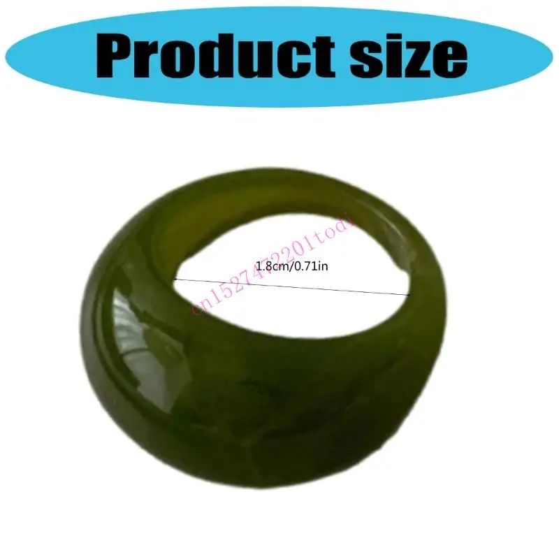 M76B MODERN RESIN RINE Smooth surfaces bijoux Gift plusieurs nuances conception élégante légère