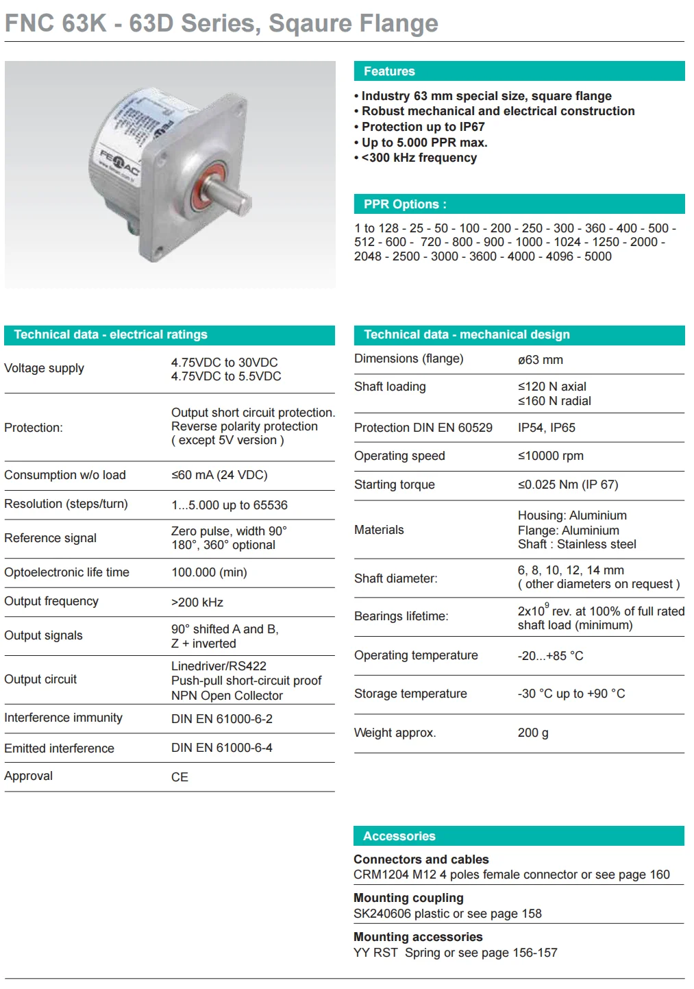 High Quality Optical Encoder CNC Machine Rotary Incremental Pulse Encoder with Motor Connectors CE Approved