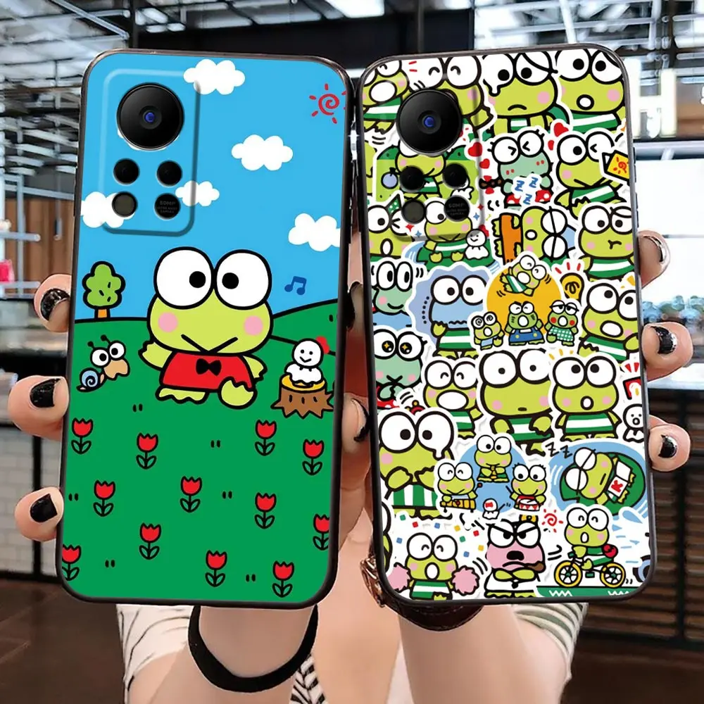 Cute F-Frog K-Keroppi Phone Case For Infinix TECNO SPARK 8 7 6 Go 5 HOT 30 30I 20 20I 20S 12 12I 11 11S 10 10I 10S Case Funda