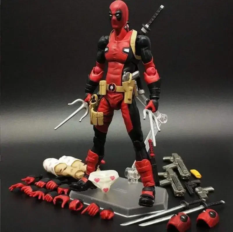 Marvel Avengers Joint Action Figure, Modèle de dessin animé créatif Deadpool, Ornement personnalisé, Jouet pour enfants,、
