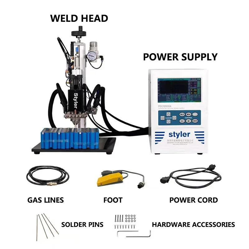 High Precision 10000A Lithium Battery Pack Spot Welding 18650 21700 Cylindrical Battery Pack Machine Welder
