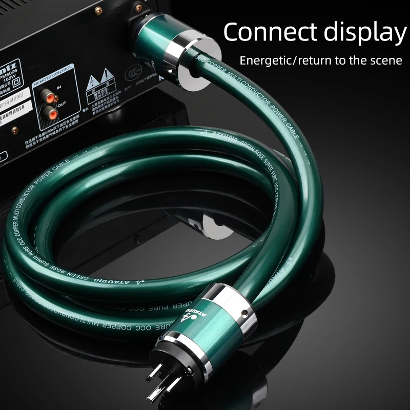 

ATAUDIO 1.5m HiFi Speakers Cable US Plug Audiophiles Hifi Speaker Power Cord for Home Theater System Copper Conductor PVC